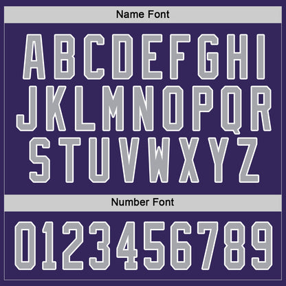 Custom Purple Gray-White Hockey Jersey - Sky-Custom