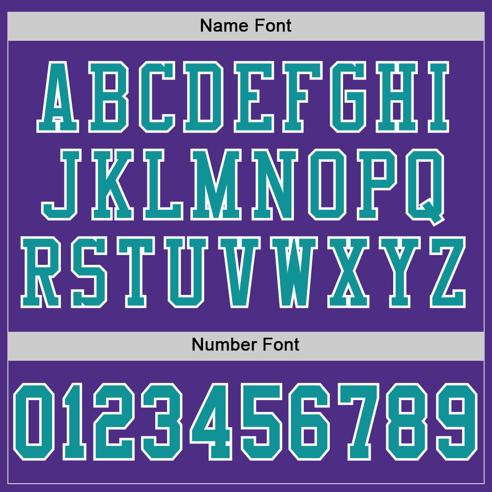 Custom Purple Aqua-White Mesh Authentic Football Jersey - Sky-Custom