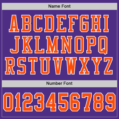 Custom Purple Orange-White Mesh Authentic Football Jersey - Sky-Custom