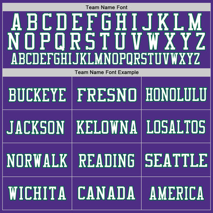 Custom Purple Kelly Green-White Mesh Authentic Football Jersey - Sky-Custom