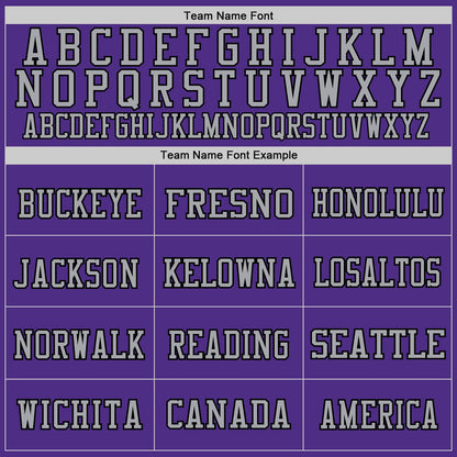 Custom Purple Black-Gray Mesh Authentic Football Jersey - Sky-Custom