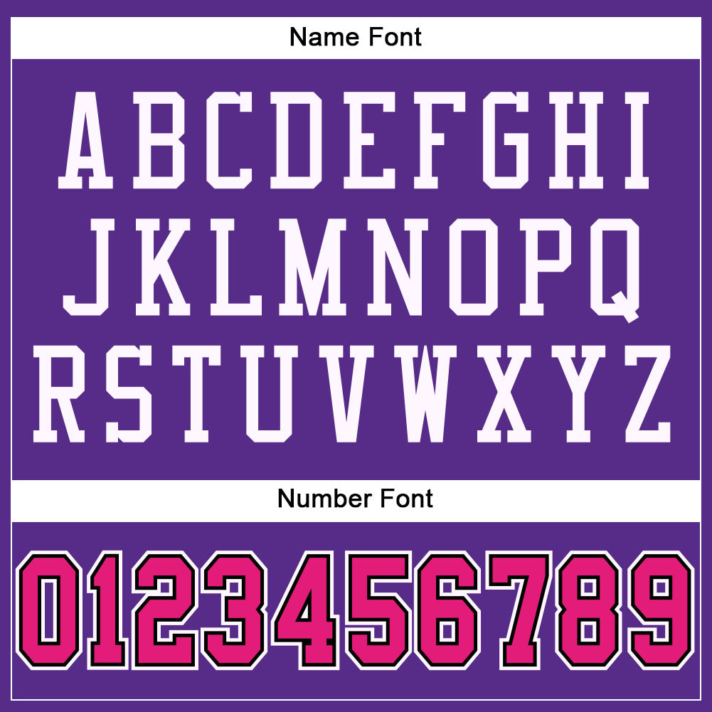 Custom Purple Hot Pink-Black Mesh Authentic Football Jersey - Sky-Custom