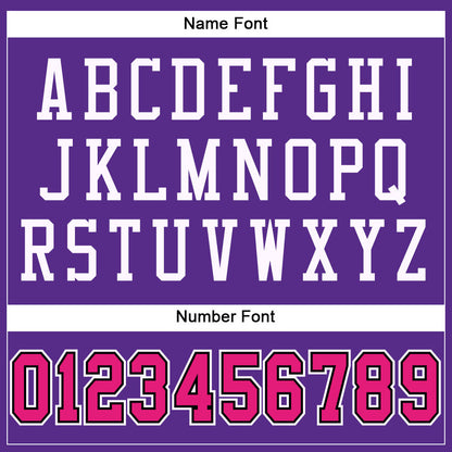 Custom Purple Hot Pink-Black Mesh Authentic Football Jersey - Sky-Custom