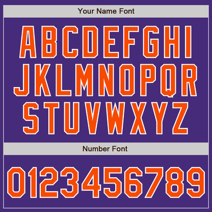 Custom Purple Orange-White Authentic Baseball Jersey - Sky-Custom