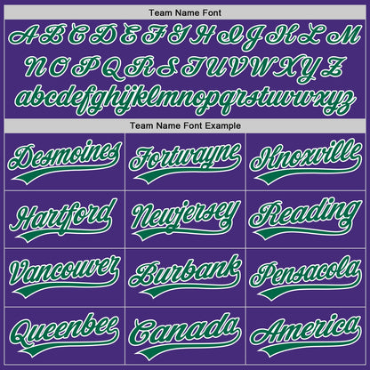 Custom Purple Kelly Green-White Authentic Baseball Jersey - Sky-Custom