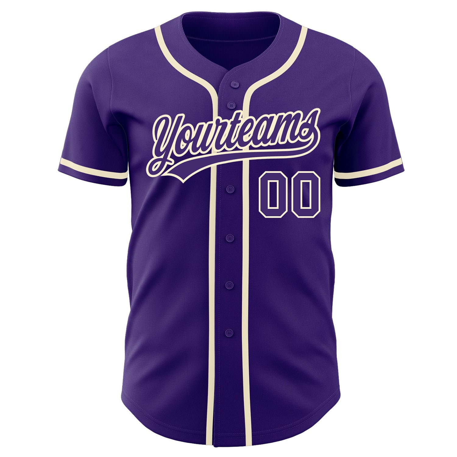Custom Purple Purple-Cream Authentic Baseball Jersey - Sky-Custom