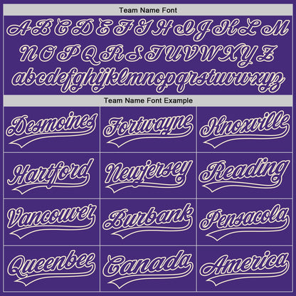 Custom Purple Purple-Cream Authentic Baseball Jersey - Sky-Custom