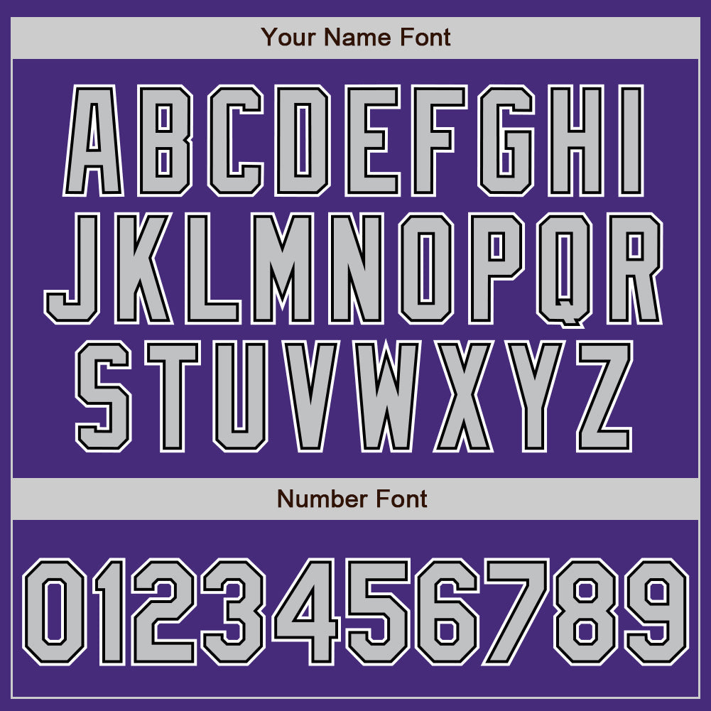 Custom Purple Gray-Black Authentic Baseball Jersey - Sky-Custom