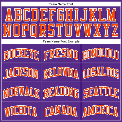 Custom Purple Orange-White Authentic Throwback Basketball Jersey - Sky-Custom