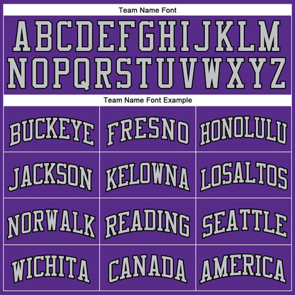Custom Purple Gray-Black Authentic Throwback Basketball Jersey - Sky-Custom