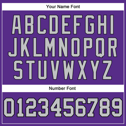 Custom Purple Gray-Black Authentic Throwback Basketball Jersey - Sky-Custom