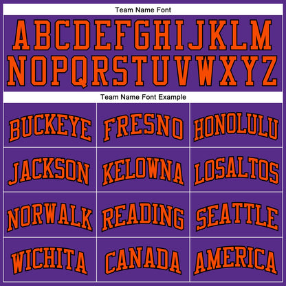 Custom Purple Black Pinstripe Orange Authentic Basketball Jersey - Sky-Custom