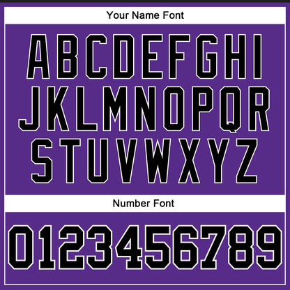 Custom Purple Black Pinstripe Black-White Authentic Basketball Jersey - Sky-Custom