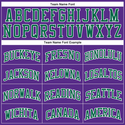 Custom Purple White Pinstripe Kelly Green Authentic Basketball Jersey - Sky-Custom