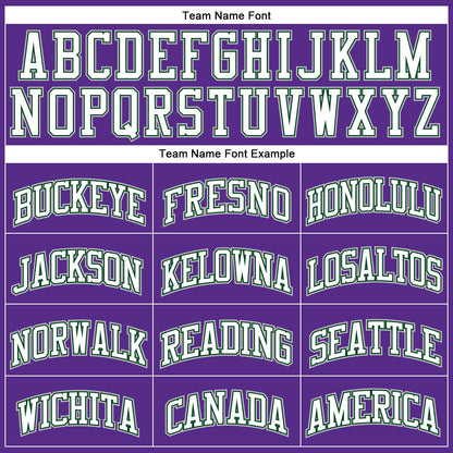 Custom Purple White Green-Gray Authentic Throwback Basketball Jersey - Sky-Custom