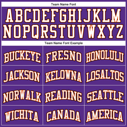 Custom Purple White Orange-Black Authentic Throwback Basketball Jersey - Sky-Custom
