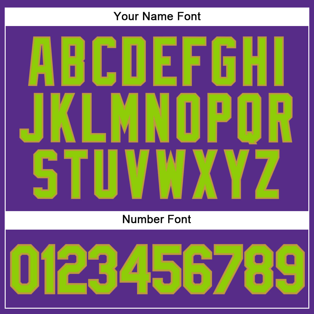Custom Purple Neon Green-Old Gold Authentic Baseball Jersey - Sky-Custom