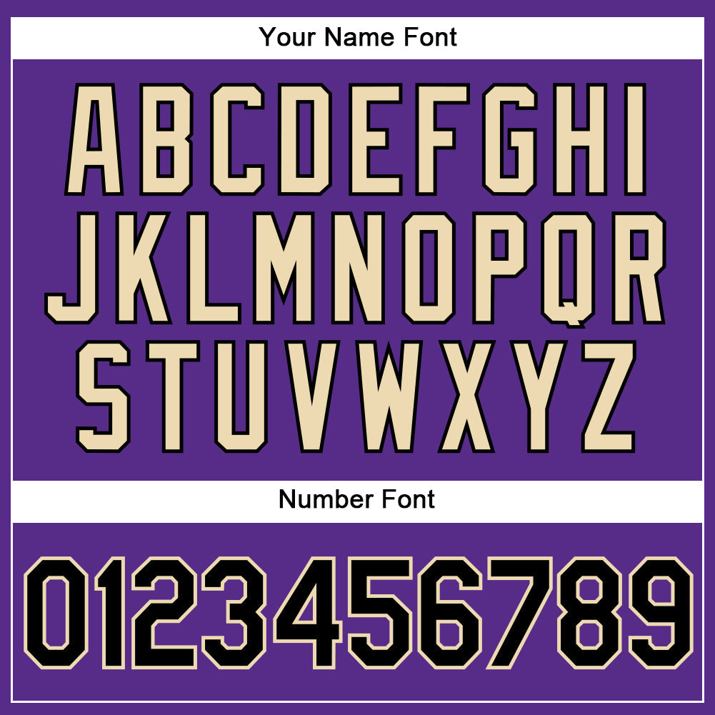 Custom Purple Black Pinstripe City Cream Authentic Baseball Jersey - Sky-Custom