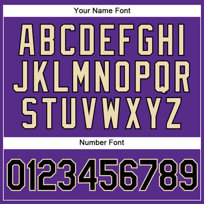 Custom Purple Black Pinstripe City Cream Authentic Baseball Jersey - Sky-Custom