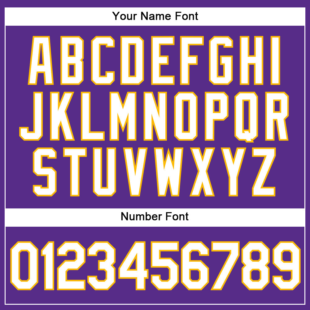 Custom Purple White Pinstripe Gold Authentic Baseball Jersey - Sky-Custom