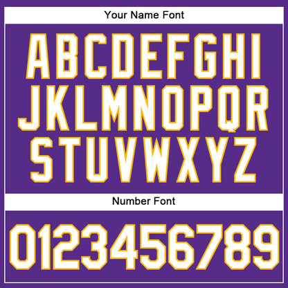 Custom Purple White Pinstripe Gold Authentic Baseball Jersey - Sky-Custom