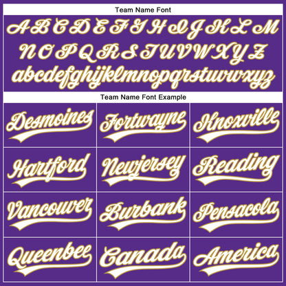 Custom Purple White Pinstripe Old Gold Authentic Baseball Jersey - Sky-Custom