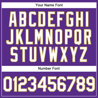 Custom Purple White Pinstripe Old Gold Authentic Baseball Jersey - Sky-Custom