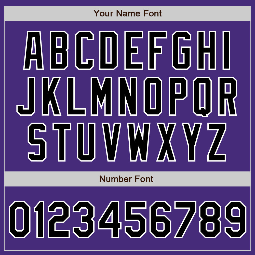 Custom Purple Black Silver-White Authentic Baseball Jersey - Sky-Custom