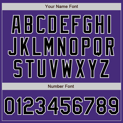 Custom Purple Black Silver-White Authentic Baseball Jersey - Sky-Custom