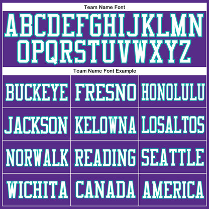 Custom Purple White-Aqua Mesh Authentic Football Jersey - Sky-Custom