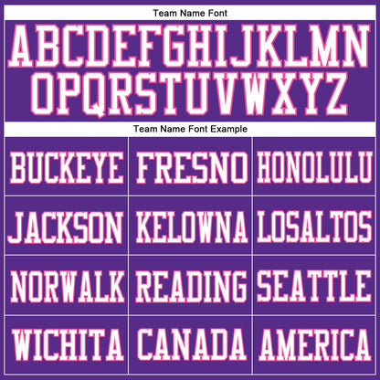 Custom Purple White-Pink Mesh Authentic Football Jersey - Sky-Custom