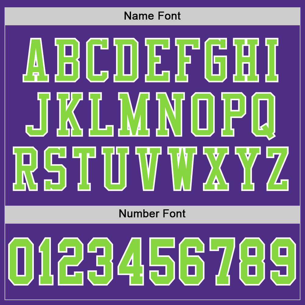 Custom Purple Neon Green-White Mesh Authentic Football Jersey - Sky-Custom