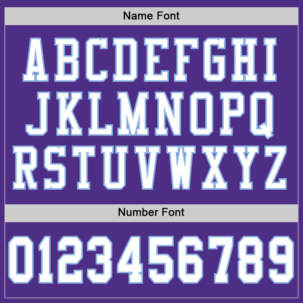 Custom Purple White-Light Blue Mesh Authentic Football Jersey - Sky-Custom