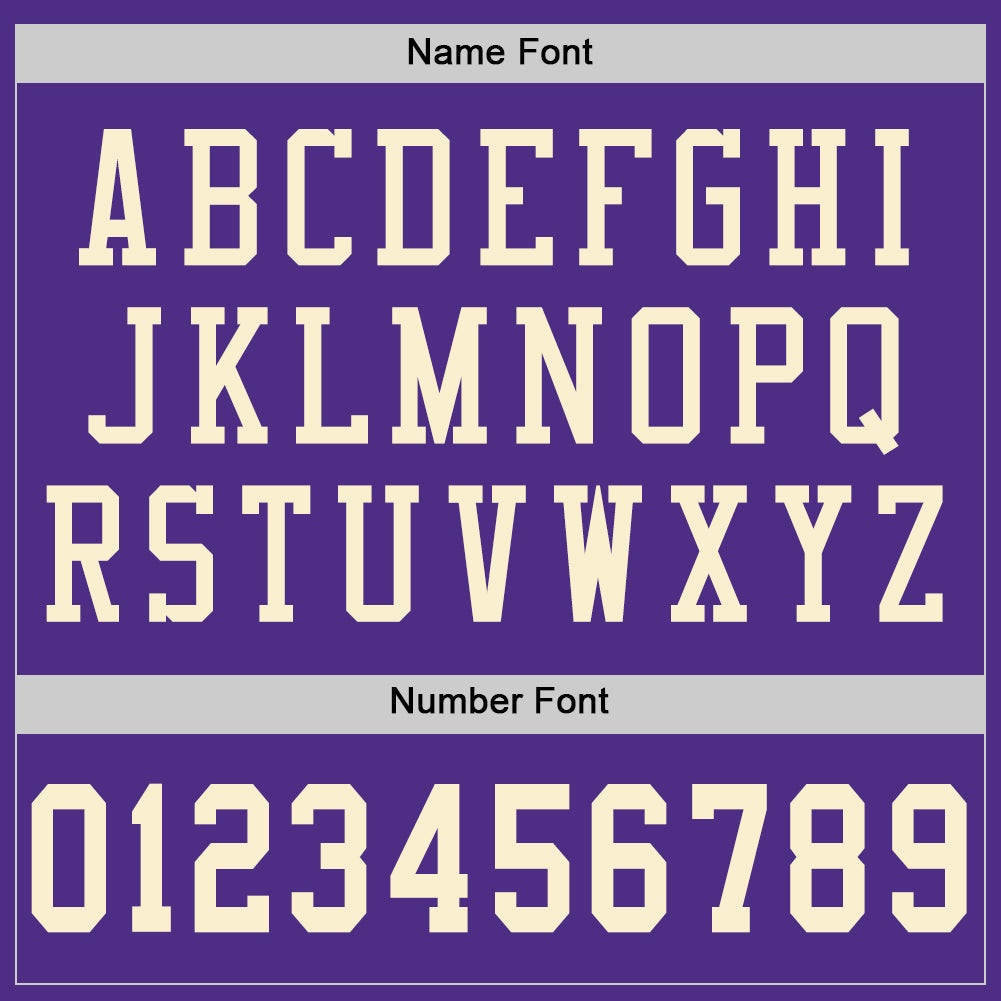 Custom Purple Cream Mesh Authentic Football Jersey - Sky-Custom