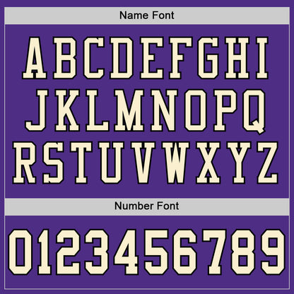 Custom Purple Cream-Black Mesh Authentic Football Jersey - Sky-Custom