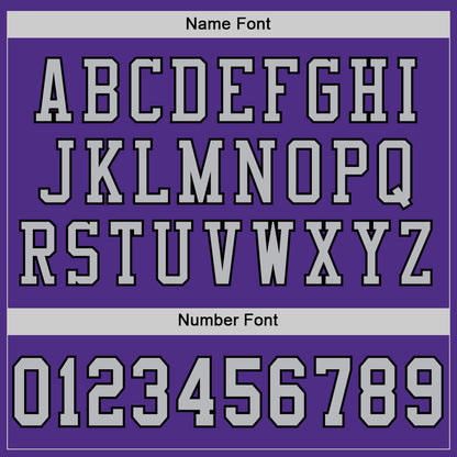 Custom Purple Gray-Black Mesh Authentic Football Jersey - Sky-Custom