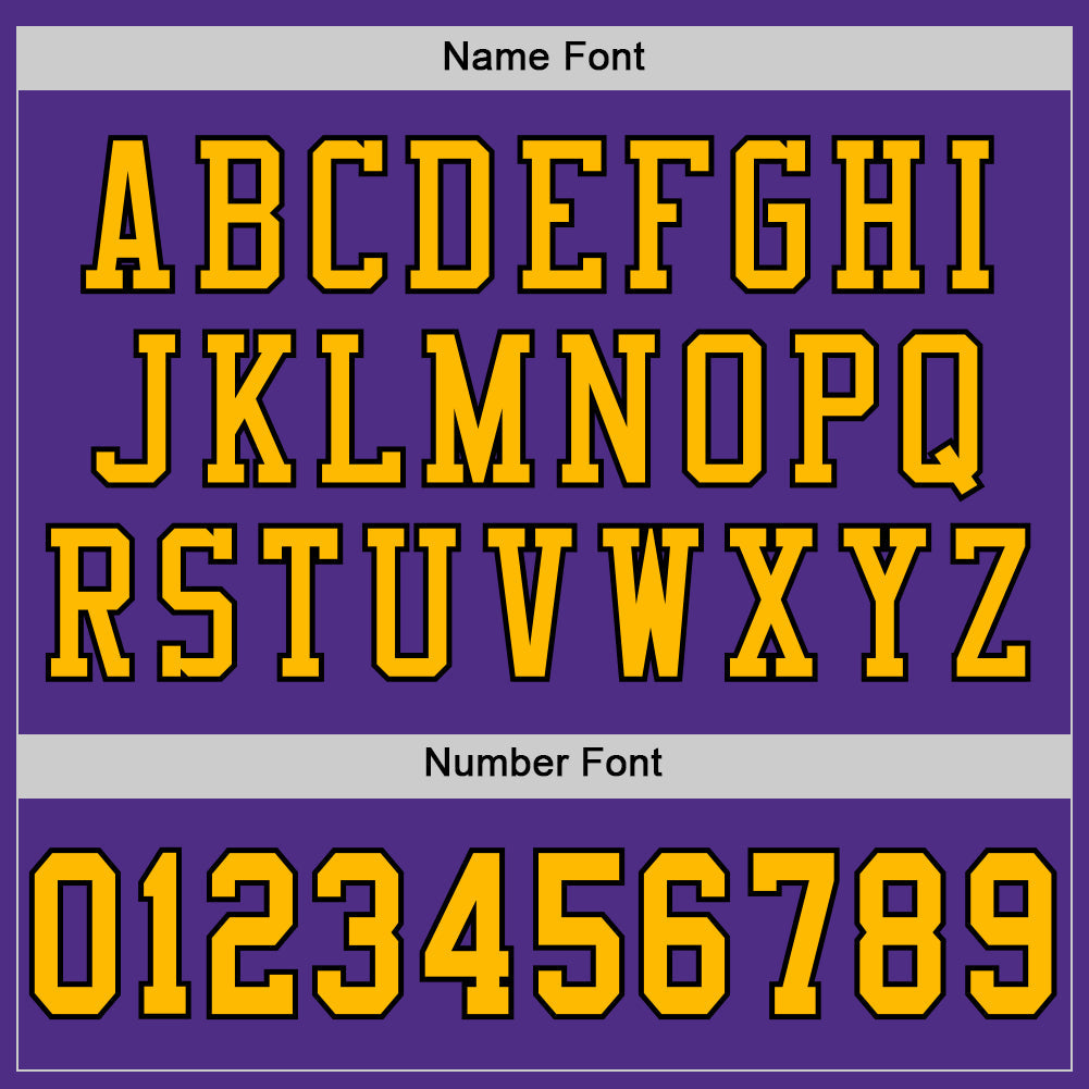 Custom Purple Gold-Black Mesh Authentic Football Jersey - Sky-Custom