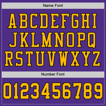 Custom Purple Gold-Black Mesh Authentic Football Jersey - Sky-Custom