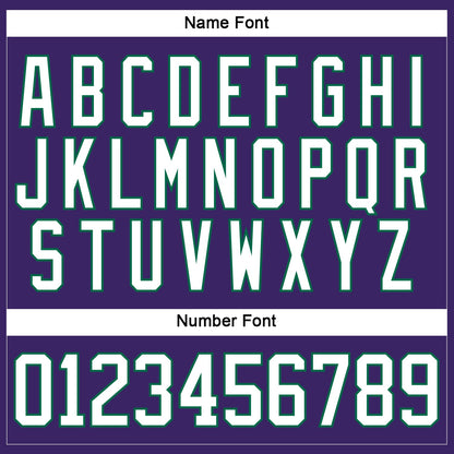 Custom Purple White-Kelly Green Hockey Lace Neck Jersey - Sky-Custom