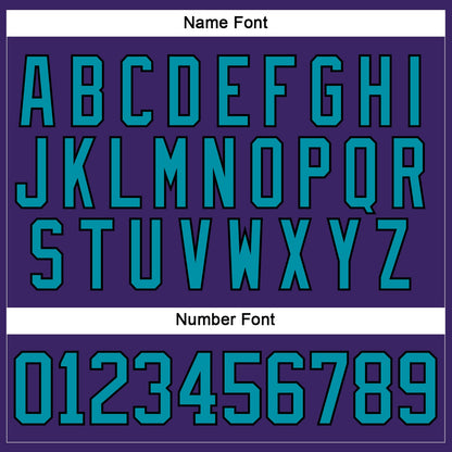Custom Purple Teal-Black Hockey Lace Neck Jersey - Sky-Custom