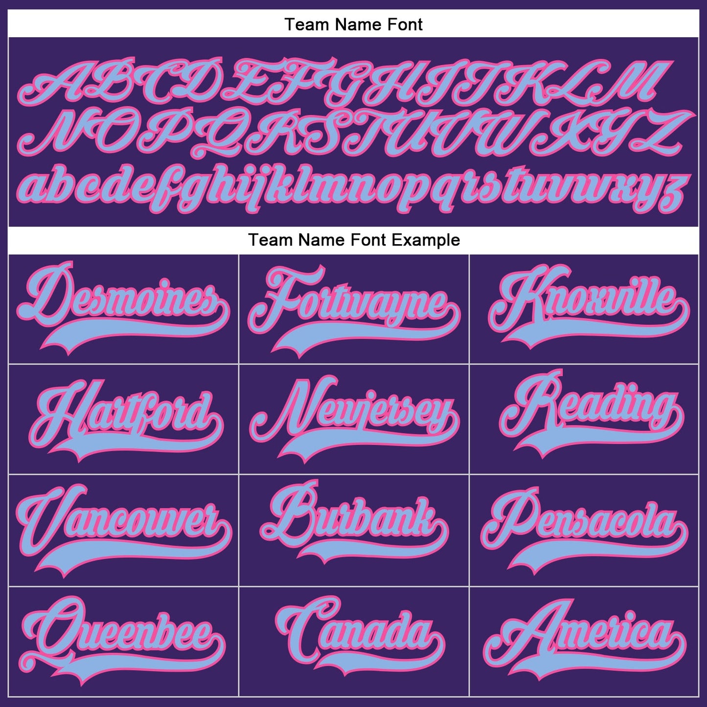 Custom Purple Light Blue-Pink Hockey Lace Neck Jersey - Sky-Custom