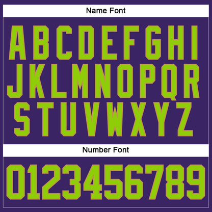 Custom Purple Neon Green-Old Gold Hockey Lace Neck Jersey - Sky-Custom
