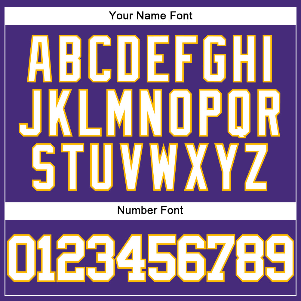 Custom Purple White-Gold Authentic Baseball Jersey - Sky-Custom