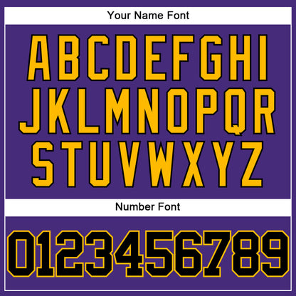 Custom Purple Black-Gold Authentic Baseball Jersey - Sky-Custom