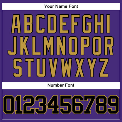Custom Purple Black-Old Gold Authentic Baseball Jersey - Sky-Custom