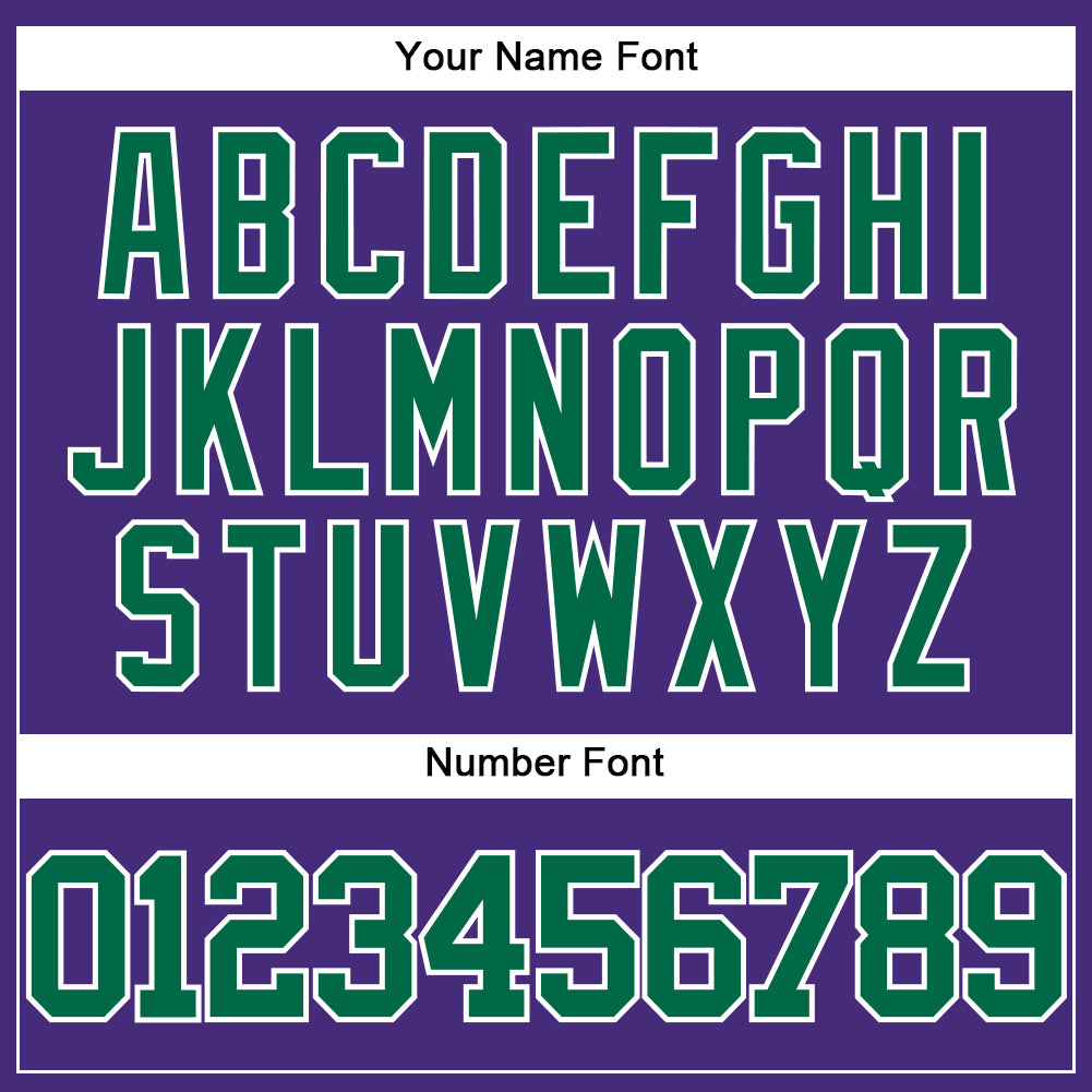 Custom Purple Kelly Green-White Authentic Baseball Jersey - Sky-Custom