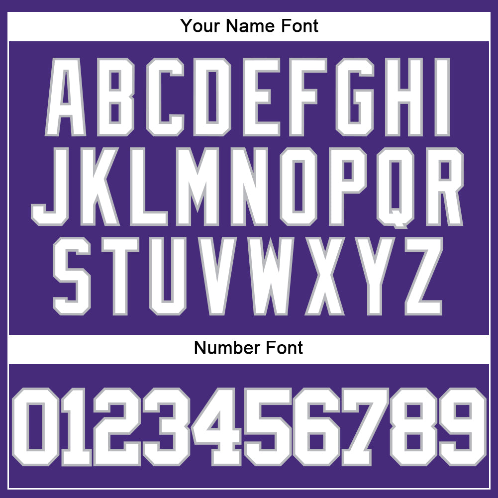 Custom Purple White-Gray Authentic Baseball Jersey - Sky-Custom
