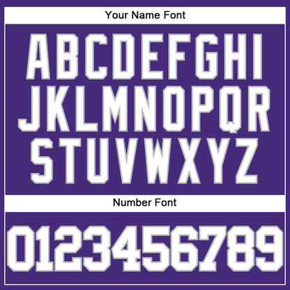 Custom Purple White-Gray Authentic Baseball Jersey - Sky-Custom
