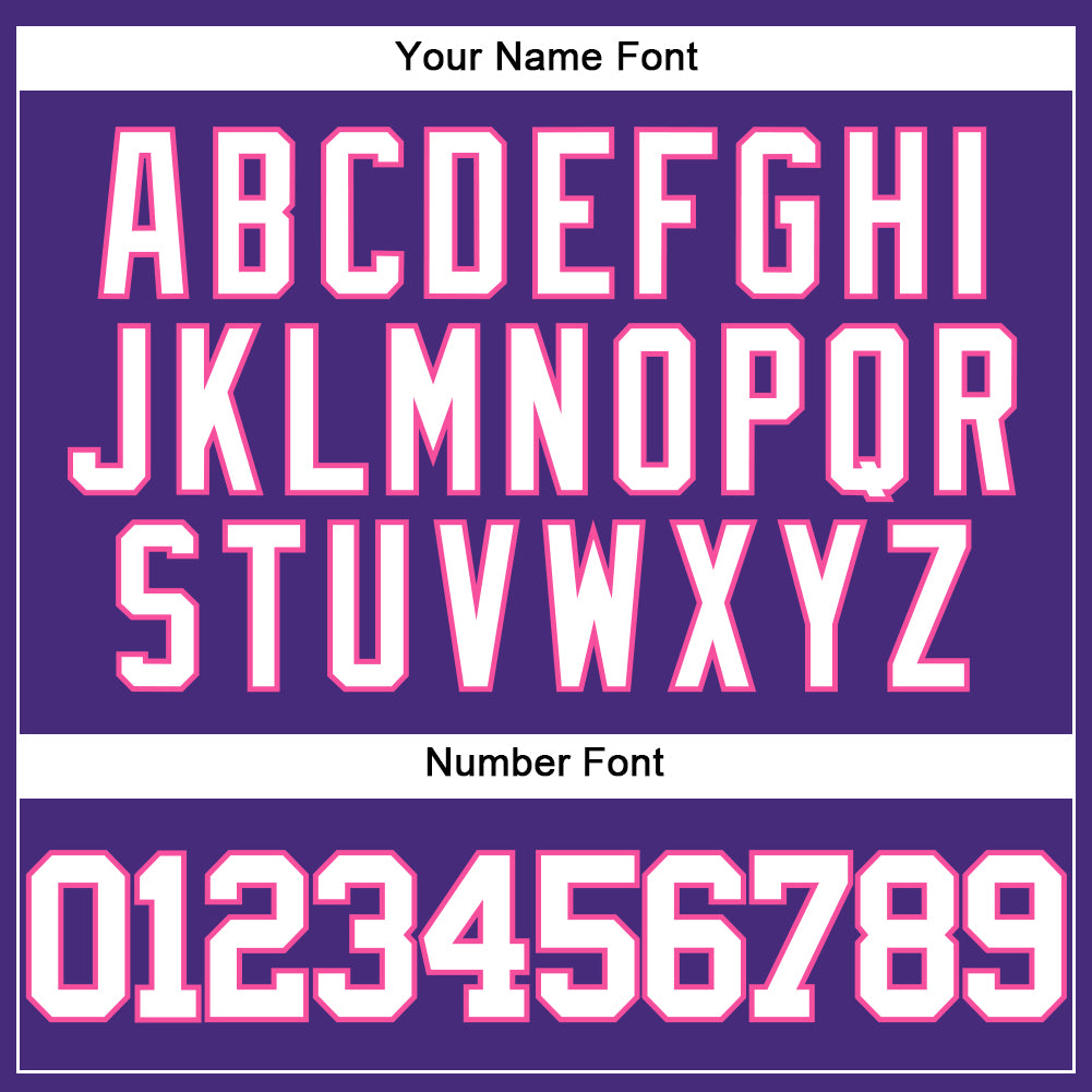 Custom Purple White-Pink Authentic Baseball Jersey - Sky-Custom