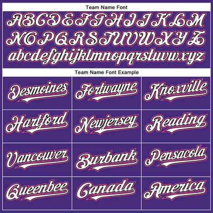 Custom Purple Pink-Black Authentic Baseball Jersey - Sky-Custom
